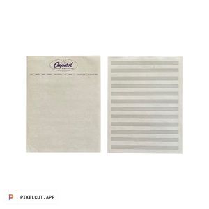 Genuine Capitol Records Recording Studios & Mastering 2 Blank Music Sheets.